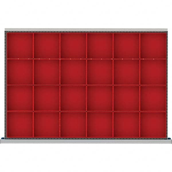 LISTA - 24-Compartment Drawer Divider Layout for 3.15" High Drawers - Industrial Tool & Supply