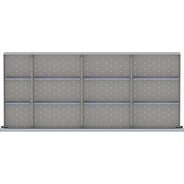 LISTA - 12-Compartment Drawer Divider Layout for 3.15" High Drawers - Industrial Tool & Supply