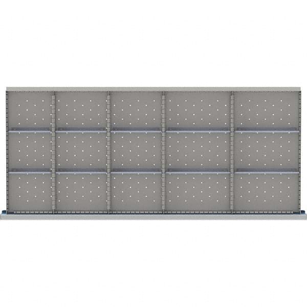 LISTA - 15-Compartment Drawer Divider Layout for 3.15" High Drawers - Industrial Tool & Supply