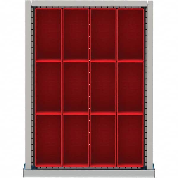 LISTA - 12-Compartment Drawer Divider Layout for 3.15" High Drawers - Industrial Tool & Supply