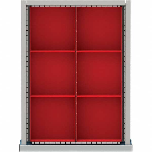 LISTA - 6-Compartment Drawer Divider Layout for 3.15" High Drawers - Industrial Tool & Supply