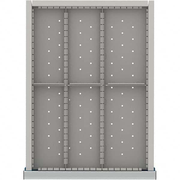 LISTA - 6-Compartment Drawer Divider Layout for 3.15" High Drawers - Industrial Tool & Supply