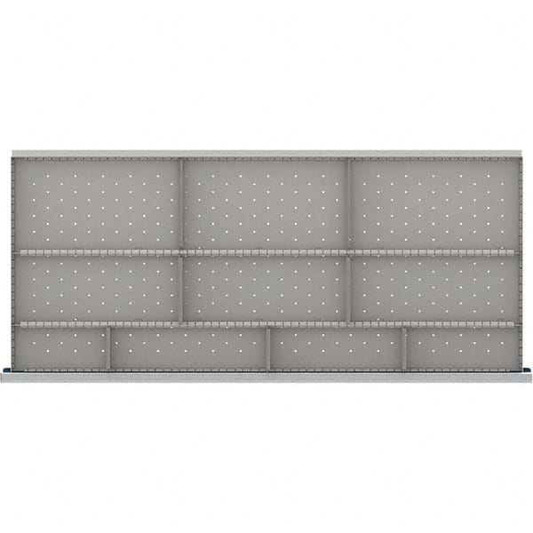 LISTA - 10-Compartment Drawer Divider Layout for 3.15" High Drawers - Industrial Tool & Supply