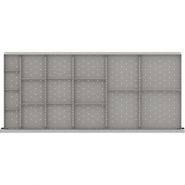 LISTA - 17-Compartment Drawer Divider Layout for 3.15" High Drawers - Industrial Tool & Supply