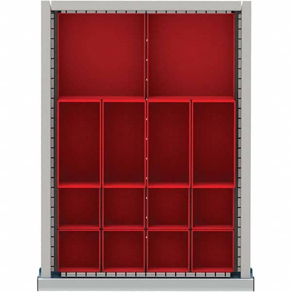 LISTA - 14-Compartment Drawer Divider Layout for 2.17" High Drawers - Industrial Tool & Supply