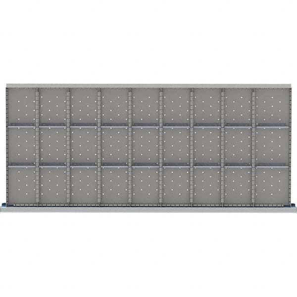 LISTA - 27-Compartment Drawer Divider Layout for 3.15" High Drawers - Industrial Tool & Supply