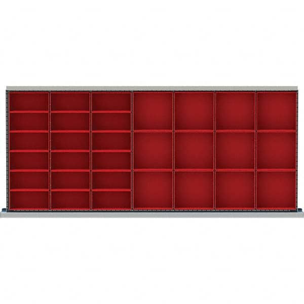 LISTA - 30-Compartment Drawer Divider Layout for 3.15" High Drawers - Industrial Tool & Supply
