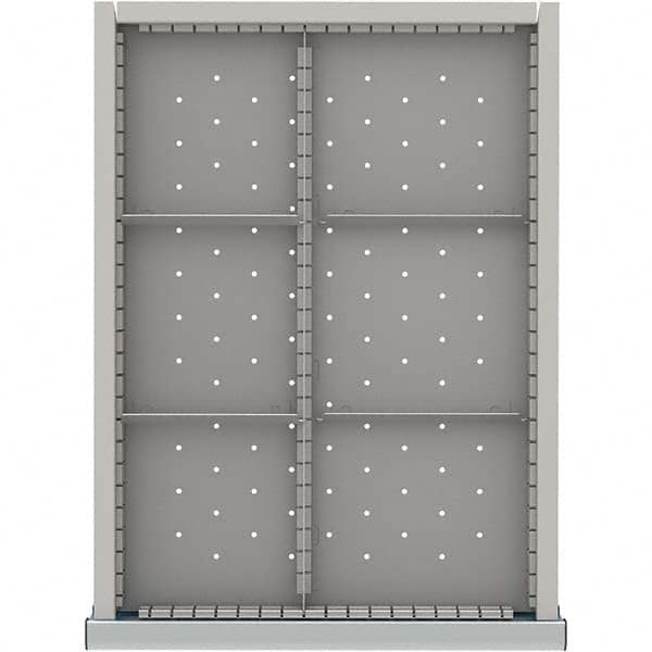 LISTA - 6-Compartment Drawer Divider Layout for 3.15" High Drawers - Industrial Tool & Supply