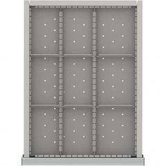LISTA - 9-Compartment Drawer Divider Layout for 3.15" High Drawers - Industrial Tool & Supply