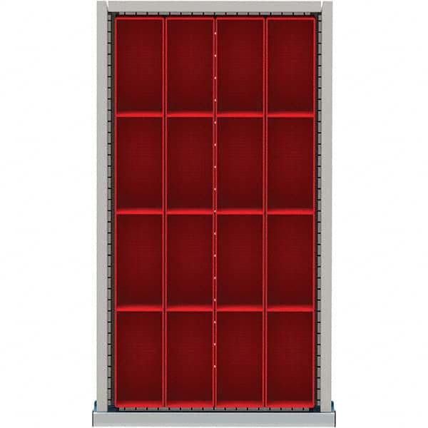 LISTA - 16-Compartment Drawer Divider Layout for 3.15" High Drawers - Industrial Tool & Supply