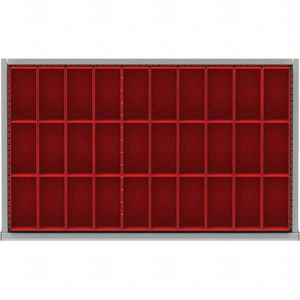LISTA - 30-Compartment Drawer Divider Layout for 3.15" High Drawers - Industrial Tool & Supply