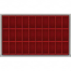 LISTA - 30-Compartment Drawer Divider Layout for 3.15" High Drawers - Industrial Tool & Supply