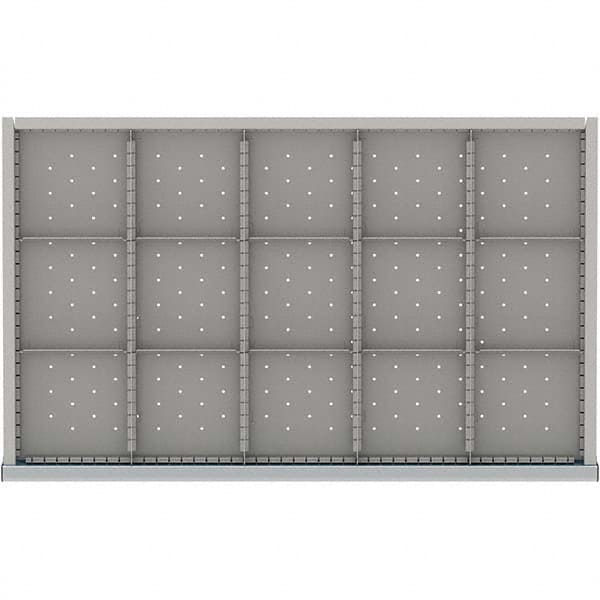 LISTA - 15-Compartment Drawer Divider Layout for 3.15" High Drawers - Industrial Tool & Supply