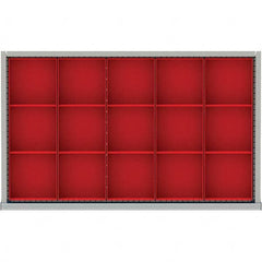LISTA - 15-Compartment Drawer Divider Layout for 3.15" High Drawers - Industrial Tool & Supply