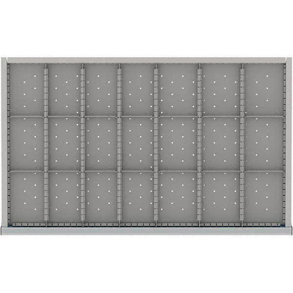 LISTA - 21-Compartment Drawer Divider Layout for 3.15" High Drawers - Industrial Tool & Supply