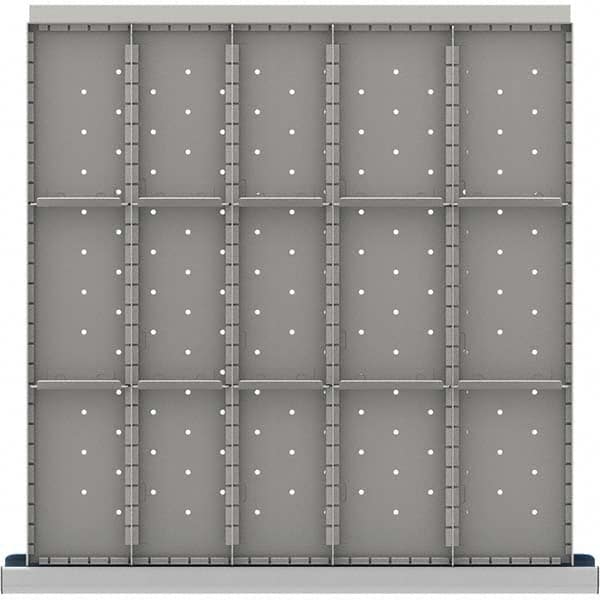LISTA - 15-Compartment Drawer Divider Layout for 3.15" High Drawers - Industrial Tool & Supply
