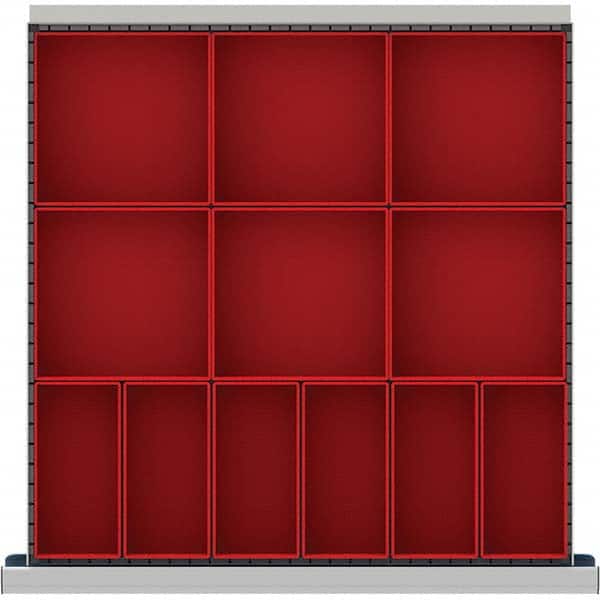 LISTA - 12-Compartment Drawer Divider Layout for 3.15" High Drawers - Industrial Tool & Supply