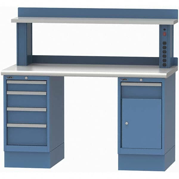 LISTA - Stationary Work Benches, Tables Type: Workstation Top Material: Plastic Laminate - Industrial Tool & Supply