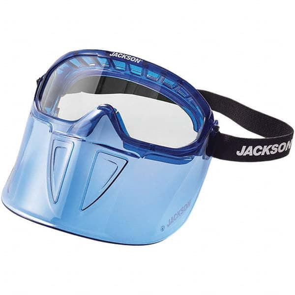Jackson Safety - Size Universal Clear Polycarbonate Anti-Fog Goggles with Face Shield - Industrial Tool & Supply