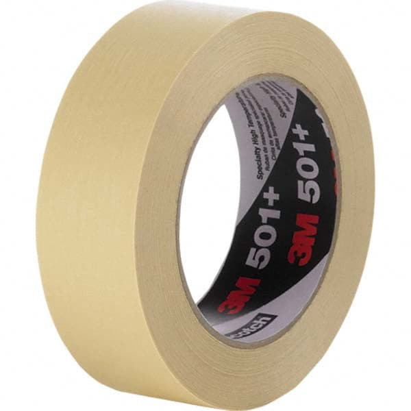 3M - 18mm Wide x 55 m x 7.3 mil Tan Crepe Paper Masking Tape - Industrial Tool & Supply