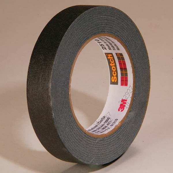 3M - 24mm Wide x 55 m x 5.6 mil Black Crepe Paper Masking Tape - Industrial Tool & Supply