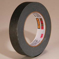 3M - 18mm Wide x 55 m x 5.6 mil Black Crepe Paper Masking Tape - Industrial Tool & Supply