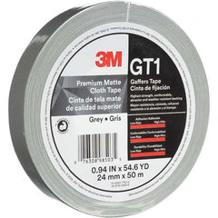 3M - 50m x 24mm x 11 mil Gray Cotton Cloth Gaffers Tape - Industrial Tool & Supply