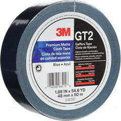 3M - 50m x 48mm x 11 mil Blue Cotton Cloth Gaffers Tape - Industrial Tool & Supply