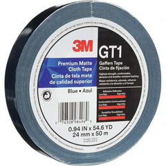 3M - 50m x 24mm x 11 mil Blue Cotton Cloth Gaffers Tape - Industrial Tool & Supply