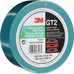 3M - 50m x 48mm x 11 mil Teal Cotton Cloth Gaffers Tape - Industrial Tool & Supply