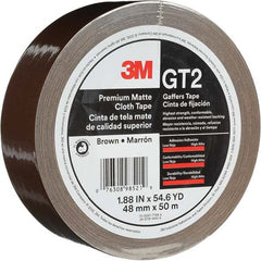 3M - 50m x 48mm x 11 mil Brown Cotton Cloth Gaffers Tape - Industrial Tool & Supply