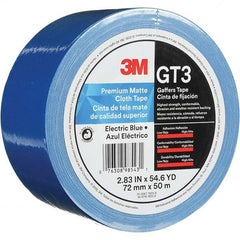3M - 50m x 72mm x 11 mil Blue Cotton Cloth Gaffers Tape - Industrial Tool & Supply