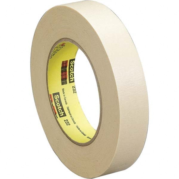 3M - 3/4" Wide x 60 Yd Long x 6.3 mil Tan Crepe Paper Masking Tape - Industrial Tool & Supply