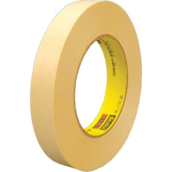 3M - 12mm Wide x 55 m x 6.3 mil Tan Crepe Paper Masking Tape - Industrial Tool & Supply