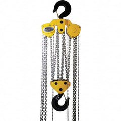 OZ Lifting Products - 40,000 Lb Capacity, 10' Lift Height, Manual Chain Hoist with Overload Protection - Industrial Tool & Supply