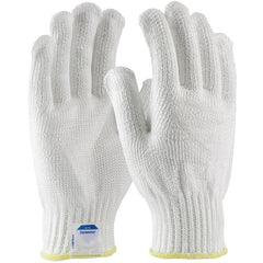 ‎17-D300/M Gloves Made w/Dyneema - Filament Yarns with Dyneema - 7 Gg - Medium Weight - White - ANSI2 - Exact Industrial Supply