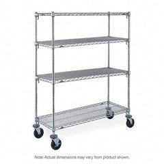 Metro - 900 Lb Capacity 4 Shelf Mobile Wire Shelving Unit - Add-On Unit - Industrial Tool & Supply