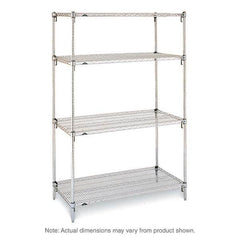 Metro - 2,000 Lb Capacity 4 Shelf Wire Shelving - Starter Unit - Industrial Tool & Supply