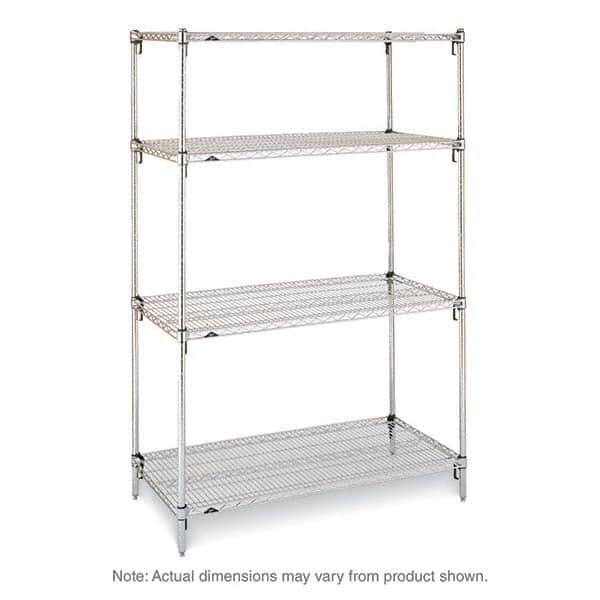 Metro - 2,000 Lb Capacity 4 Shelf Wire Shelving - Starter Unit - Industrial Tool & Supply