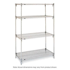 Metro - 2,000 Lb Capacity 4 Shelf Wire Shelving - Starter Unit - Industrial Tool & Supply