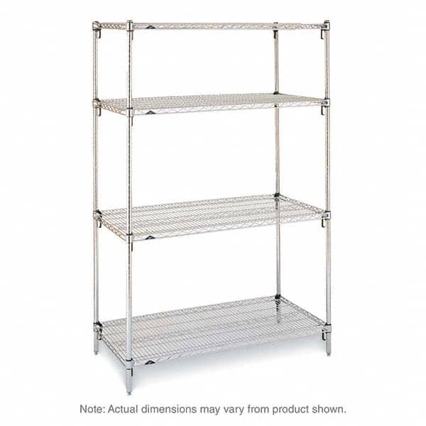 Metro - 2,000 Lb Capacity 4 Shelf Wire Shelving - Starter Unit - Industrial Tool & Supply