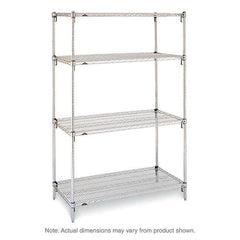 Metro - 2,000 Lb Capacity 4 Shelf Wire Shelving - Starter Unit - Industrial Tool & Supply