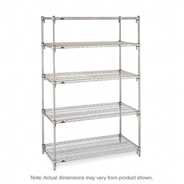 Metro - 2,000 Lb Capacity 5 Shelf Wire Shelving - Starter Unit - Industrial Tool & Supply