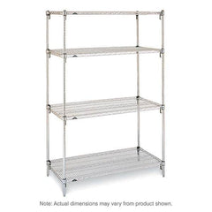 Metro - 2,000 Lb Capacity 4 Shelf Wire Shelving - Starter Unit - Industrial Tool & Supply