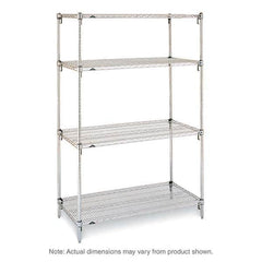 Metro - 2,000 Lb Capacity 4 Shelf Wire Shelving - Starter Unit - Industrial Tool & Supply