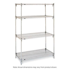 Metro - 2,000 Lb Capacity 4 Shelf Wire Shelving - Starter Unit - Industrial Tool & Supply