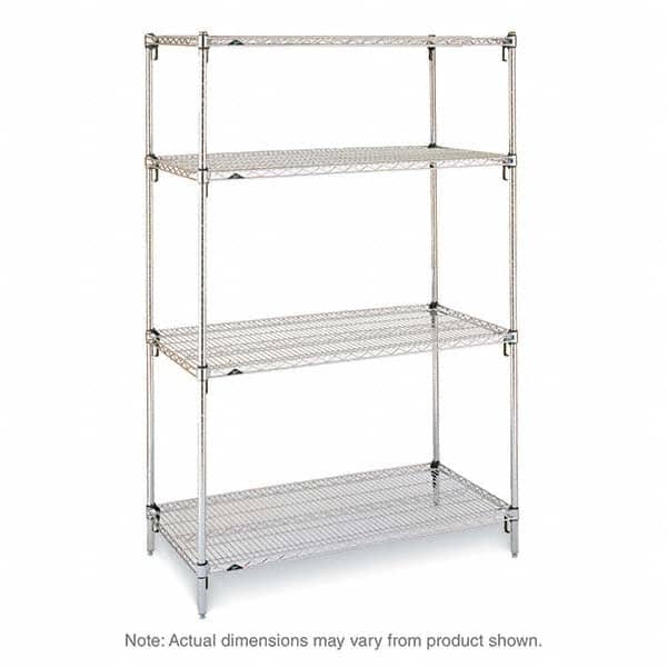 Metro - 2,000 Lb Capacity 4 Shelf Wire Shelving - Starter Unit - Industrial Tool & Supply