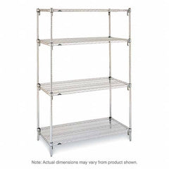 Metro - 2,000 Lb Capacity 4 Shelf Wire Shelving - Starter Unit - Industrial Tool & Supply