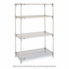 Metro - 2,000 Lb Capacity 4 Shelf Wire Shelving - Starter Unit - Industrial Tool & Supply