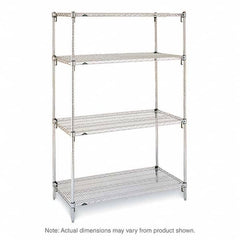 Metro - 2,000 Lb Capacity 4 Shelf Wire Shelving - Starter Unit - Industrial Tool & Supply